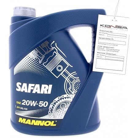 MANNOL Safari 20W-50 API SN/CH Motorenöl, 5 Liter