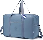 Carry on Luggage 22x14x9 Airline Approved Foldable Duffle Bag for Travel Packable Duffel Bag, Black, 22x14x9 inch, Casual / Everyday/Minimalist