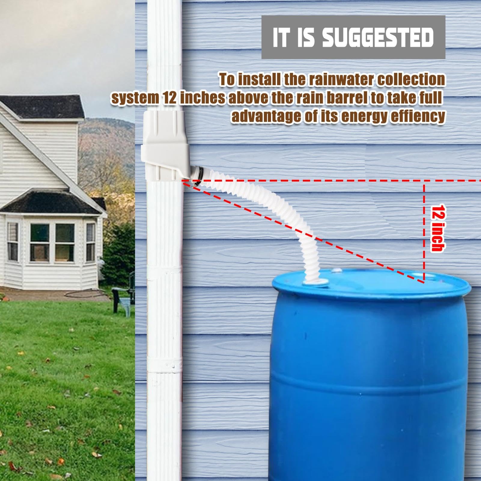 Amazon.co.jp: 雨水分岐縦樋 - 縦樋分岐雨水 雨水収集システム 縦樋