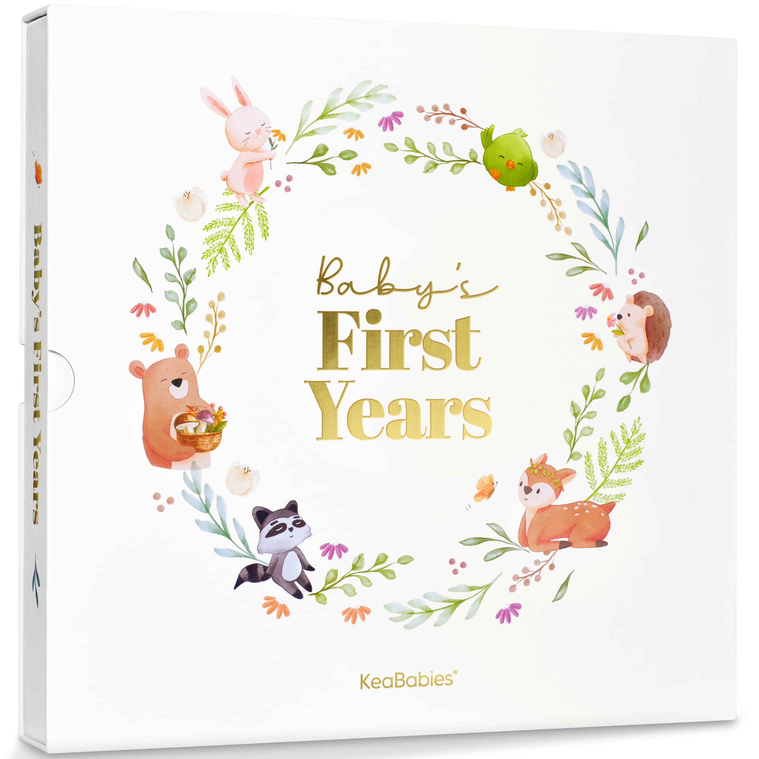 Keepsake Baby Memory Book, Girl, Boy - Beautiful First 5 Year Journal Book, 100 Pages Newborn Milestone Scrapbook, From Pregnancy to Age 5, First Time