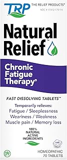 The Relief Products Chronic Fatigue Therapy - 100% Natural Active Ingredients - Fatigue, Weakness, CFS, Tiredness - Fast Dissolving Tablets - 70ct