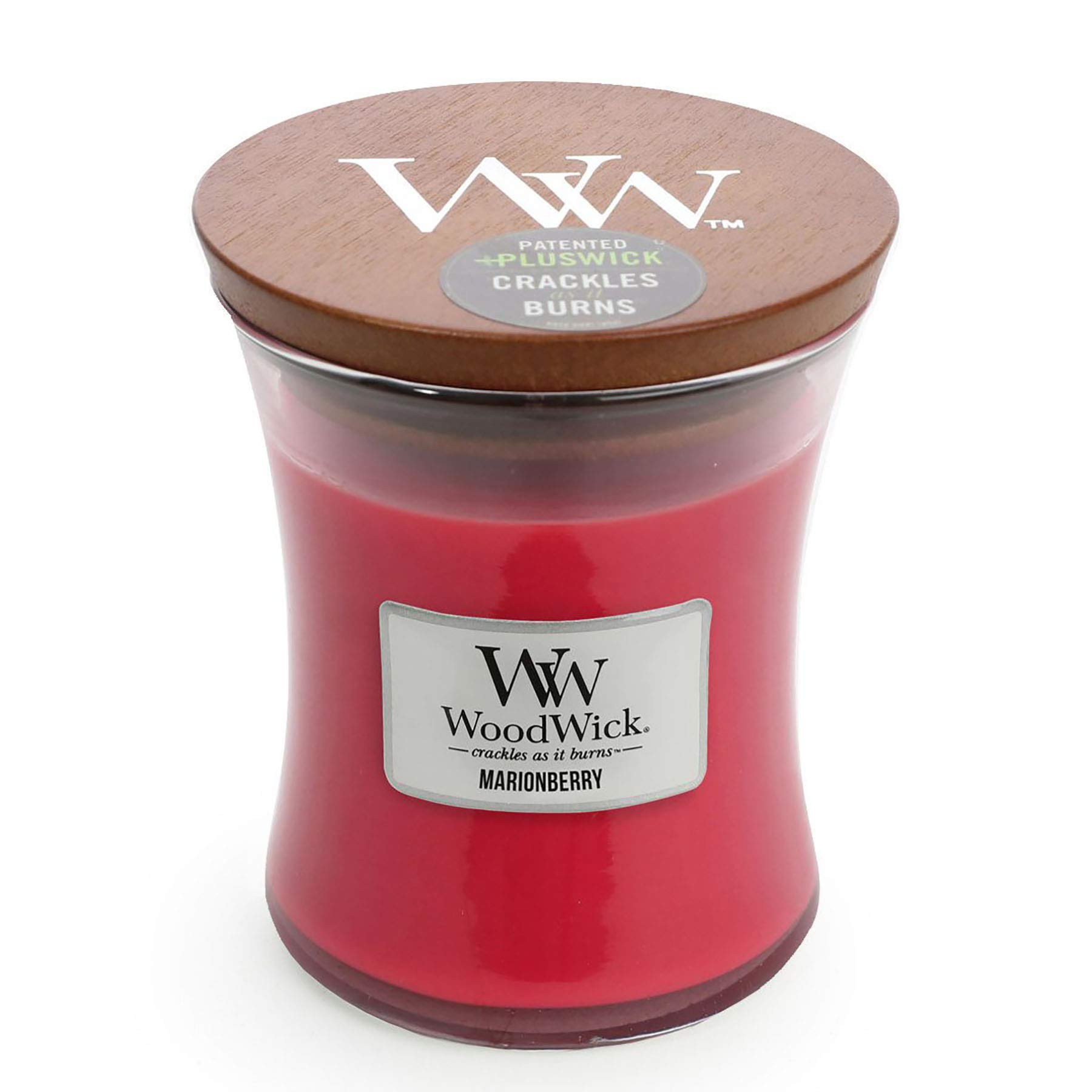 MARIONBERRY WoodWick 10oz Large Jar Candle Burns 100 Hours