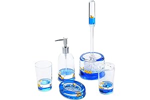 Locco Decor 5 Piece Duck Bathroom Vanity Set in Liquid Motion 3D Acrylic