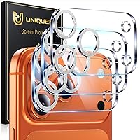 Vista 53 de UniqueMe para Paquete de 3 Protectores de Lente de Cámara para iPhone 15 Pro/iPhone 15 Pro Max, [Protección contra Caídas] [Compatible con Fundas]