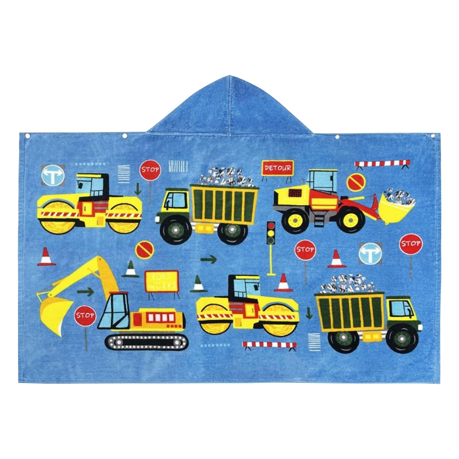 Serviette de bain pour tout-petits à la plage : le confort du motif chantier