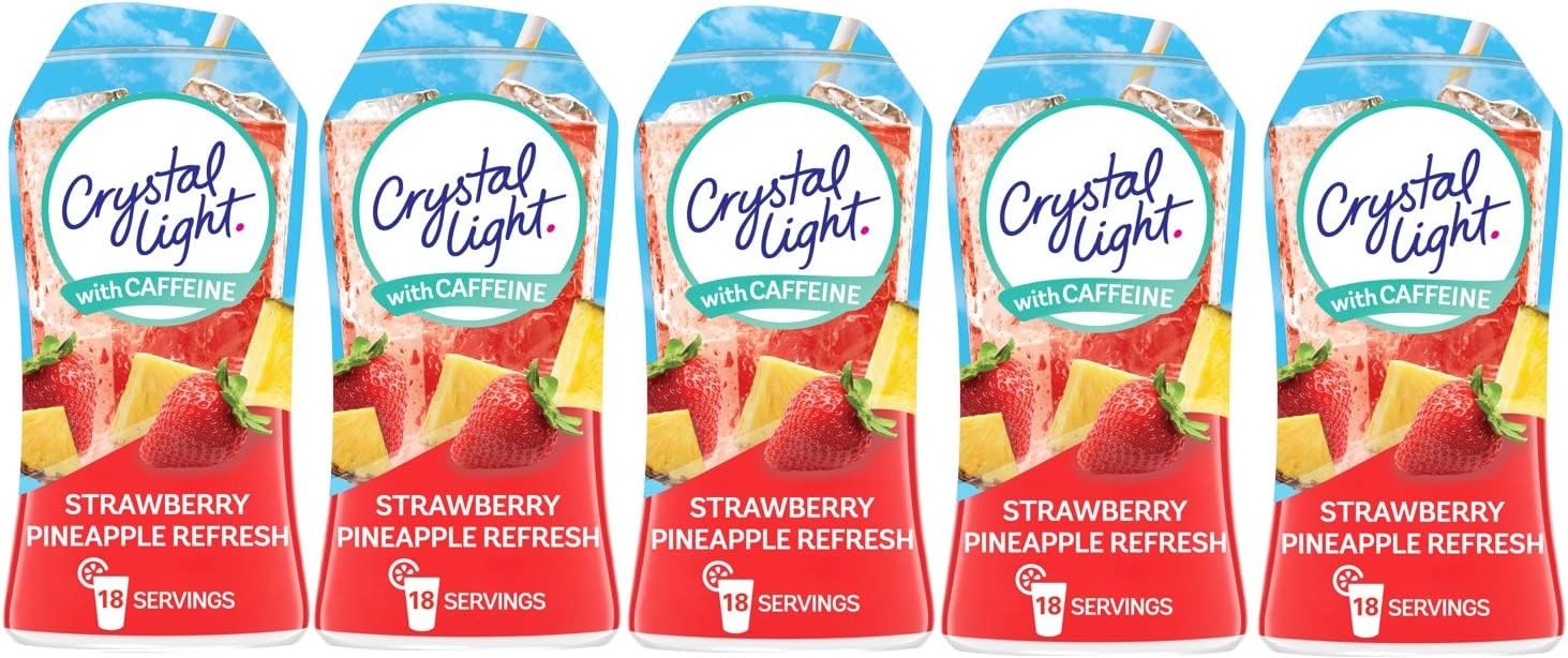 Crystal Light Liquid Water Enhancer Variety 5 Pack 1.62 fl oz bottles (Strawberry PineApple Refresh)