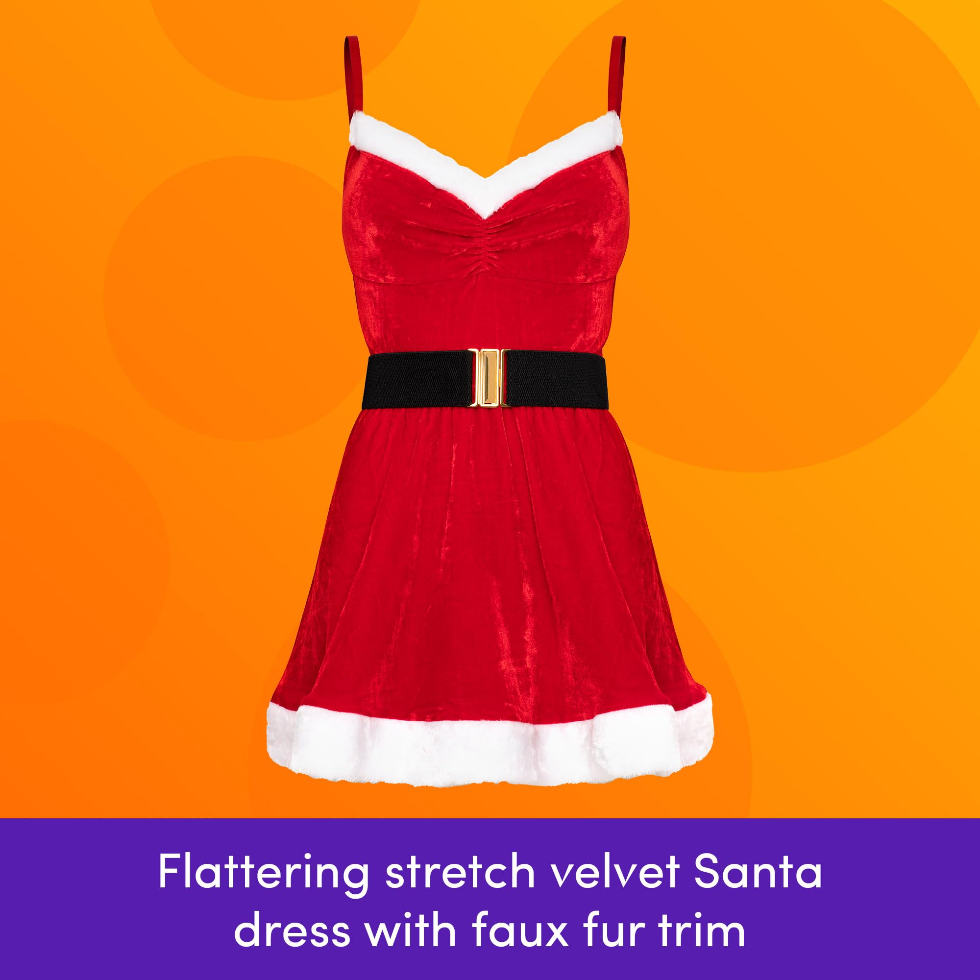 Lovehoney Fantasy Santa Flirty Red Velvet Dress, 18 to 22 - Image 2