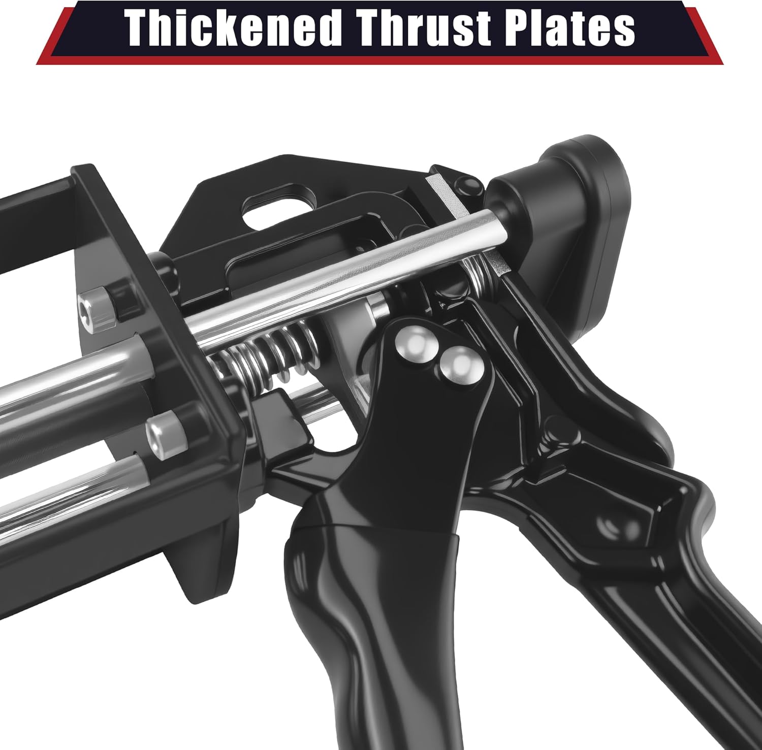 200ml Epoxy Gun Dual Component Professional Heavy-Duty Full Metal Caulking Guns For Dual Cartridges 1:1 & 2:1 Mix Epoxy Applicator For Panel Bonding Structural Repair Adhesive & Sealant,Black