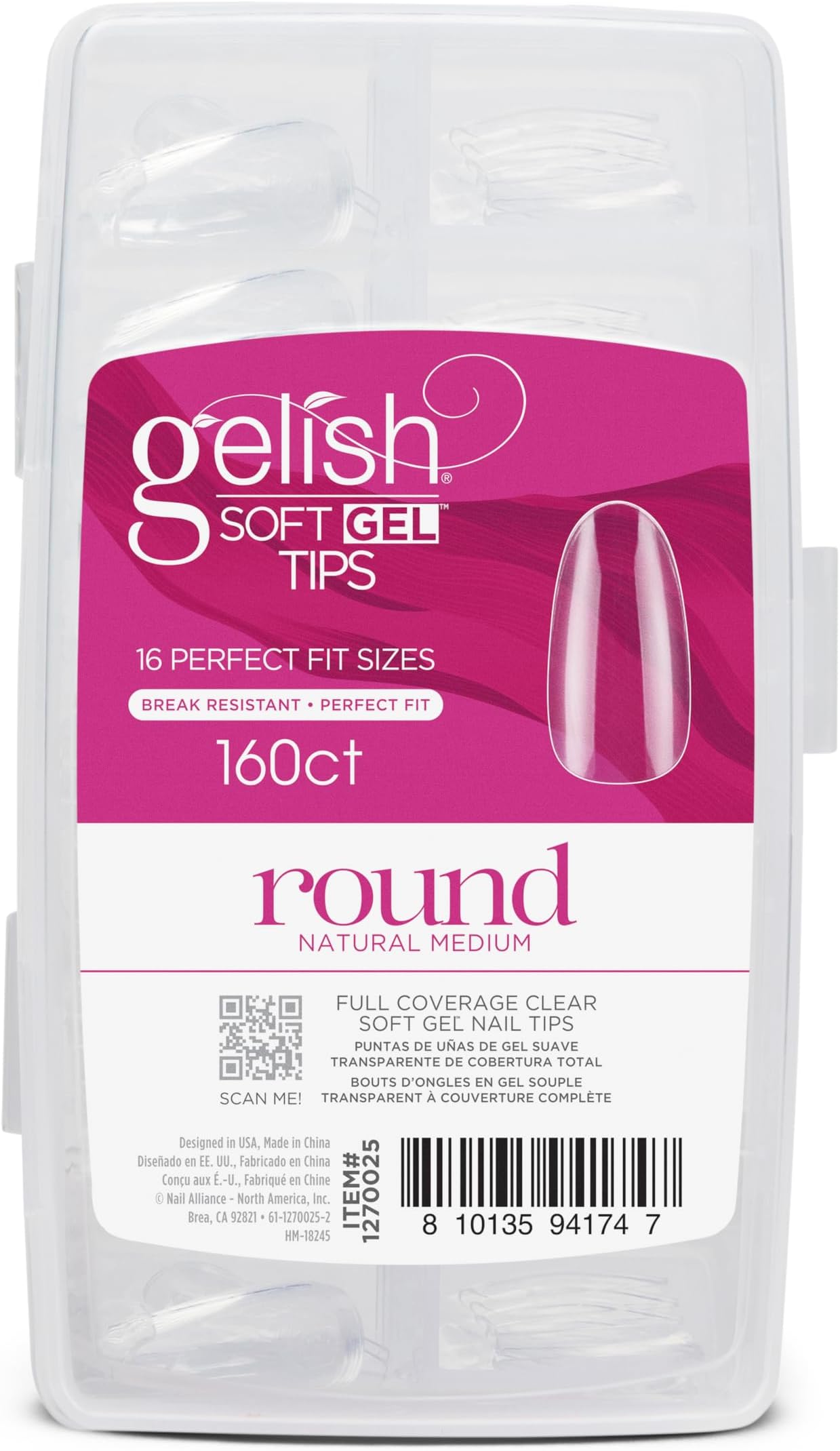 Soft Gel™ Tips – Professional Quality Press on Nails Extension for Strong, Long-Lasting Manicures – Easy Application, Natural Look, Pre-shaped False Nail