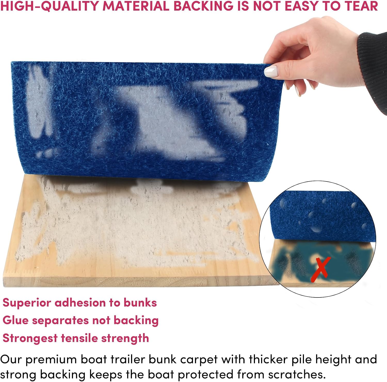 Boat Trailer Bunk Carpet, Carpet Bunks,Boat Trailer Carpet for Jet Ski Ramps (2 Thickness,11 Size,5 Color,1Pack or 2Pack)