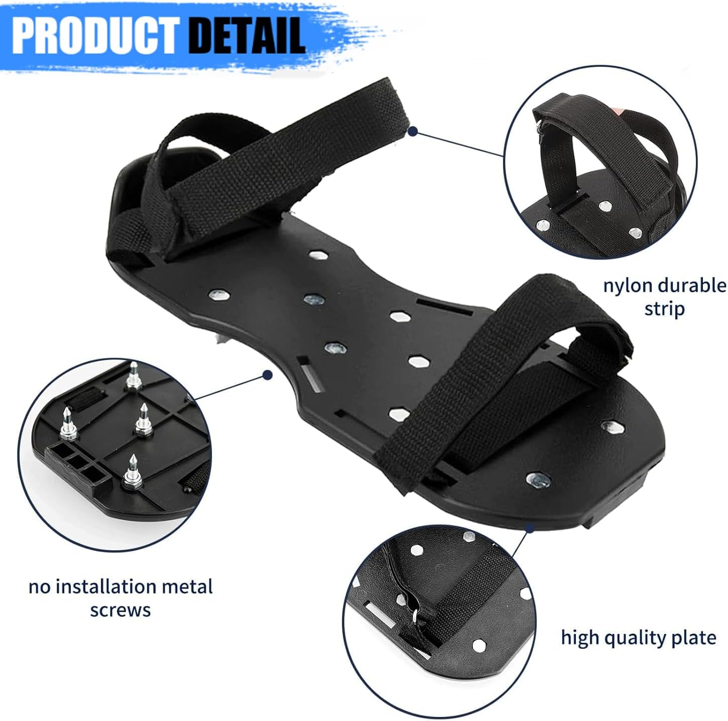 9 Inch Screed Spiked Roller Self Leveling Concrete Roller Epoxy Roller Floor Construction Roller Spiked Shoes,Self-Levelling Cement Tool Kit,Floor Leveling Tools,Concrete Tools