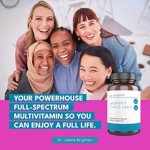 Miniatura 7 de Dr. Brighten Multivitamínico premium para mujeres, de espectro completo sin hierro, nutrientes únicos, vitaminas B superiores, 120 cápsulas