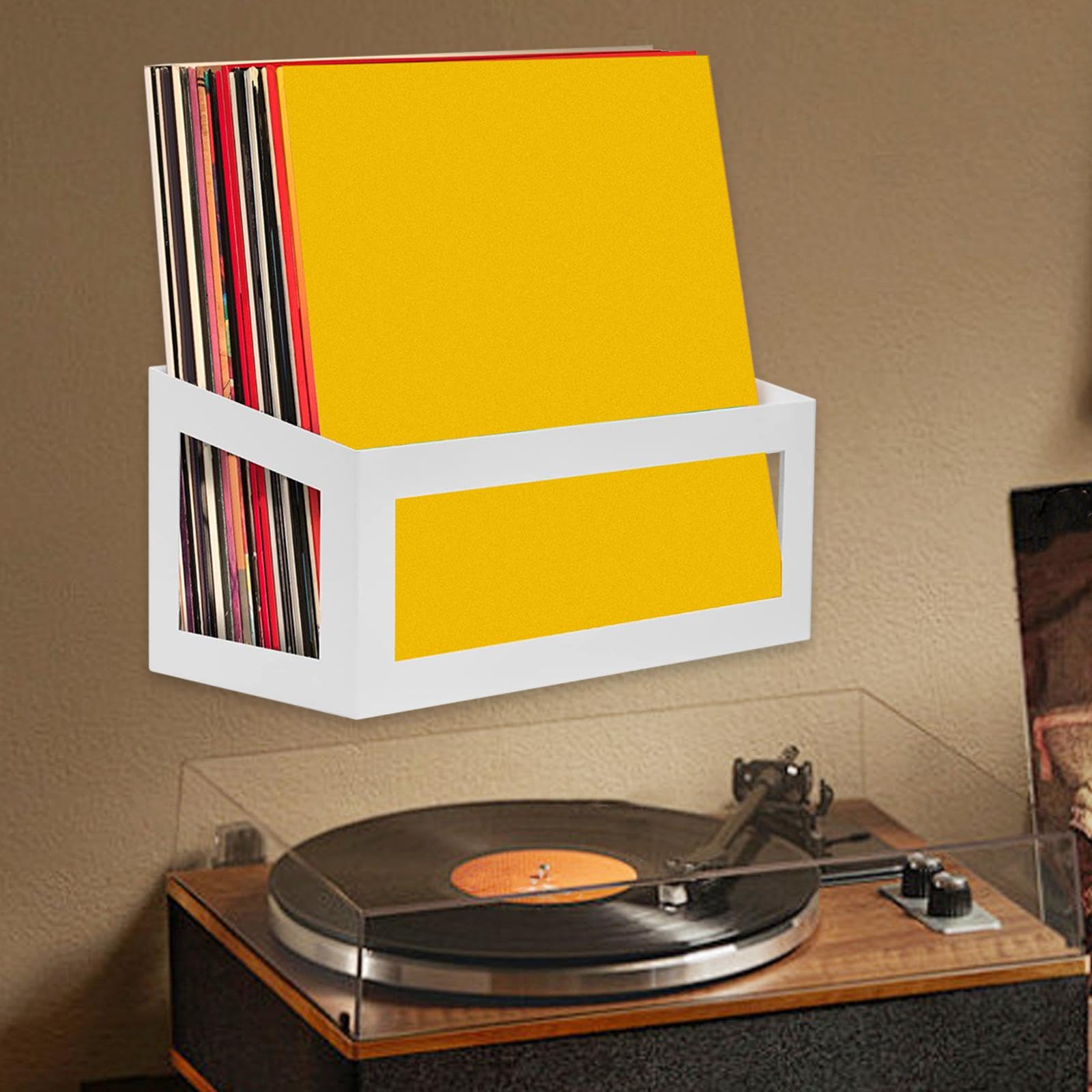 Mensola Galleggiante per di Album, Supporto da Parete per Dischi in Vinile, Porta Dischi da Appendere al Muro