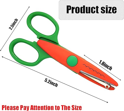 Miniatura 2 de Paper Edge - Juego de 6 tijeras de manualidades con patrones diferentes para profesores, álbumes de recortes, álbumes, niños, artes