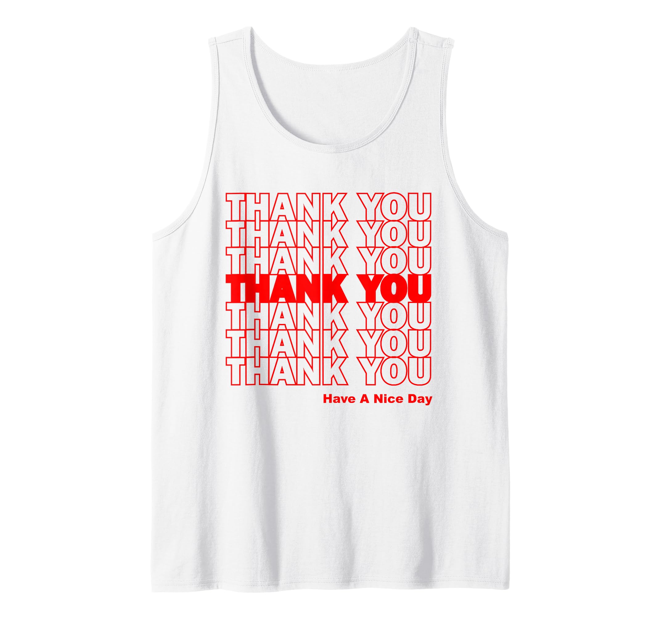 Funny Thank You Grocery Shopping Carry Out Plastic Bag Tank Top