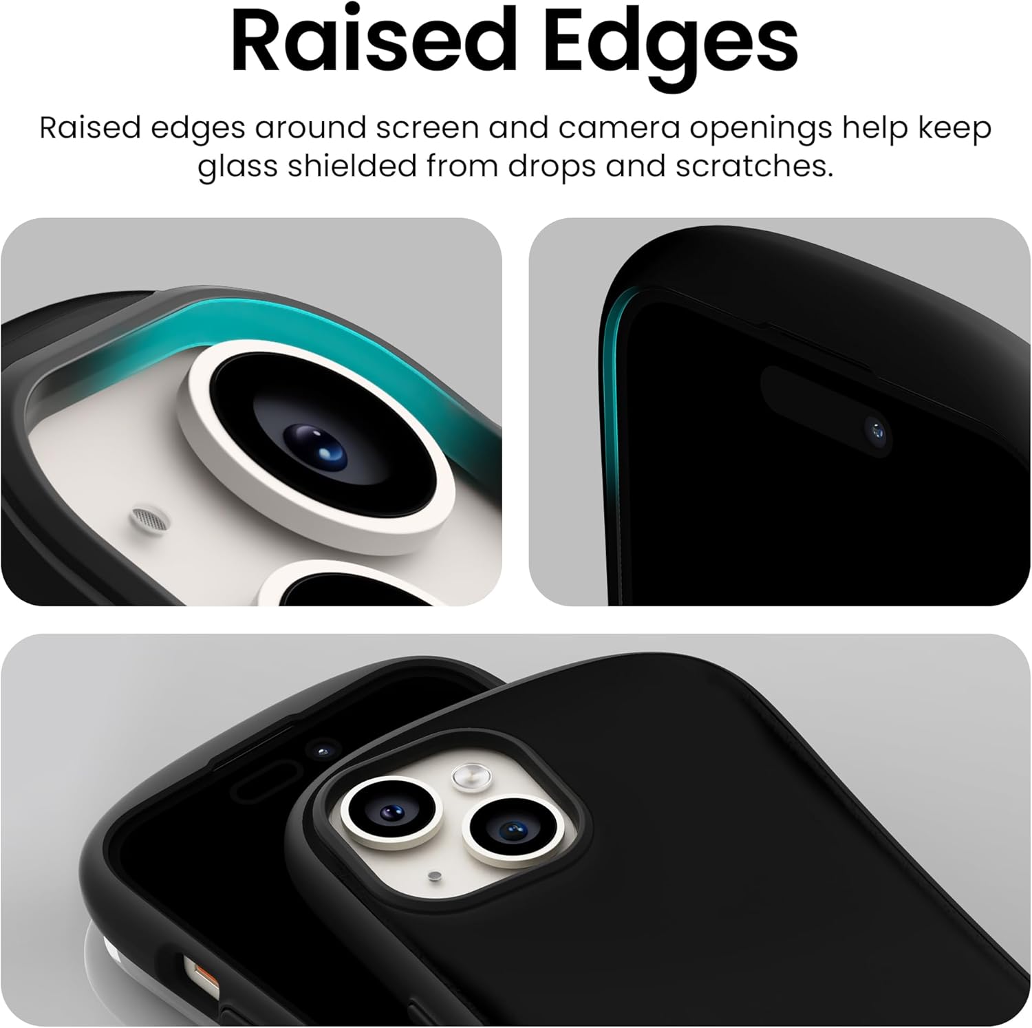 iFace Compatible with iPhone 15 Pro Max Case - [First Class] Cute Drop Proof Cell Phone Cover - Black