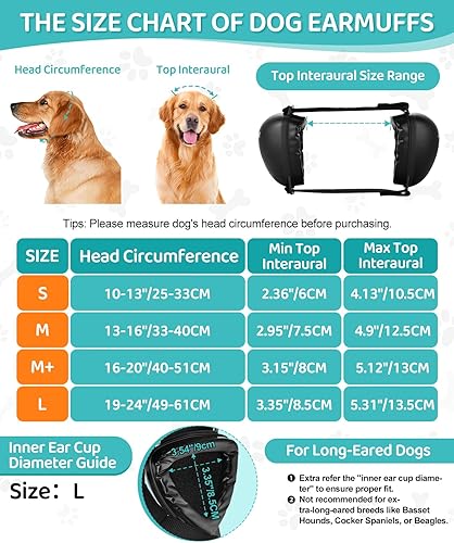 Miniatura 5 de ZOHAN DG02 Upgraded Dog Ear Muffs Noise Protection - Dog Headphones Noise Cancelling with No Plastic for Fireworks, Thunder