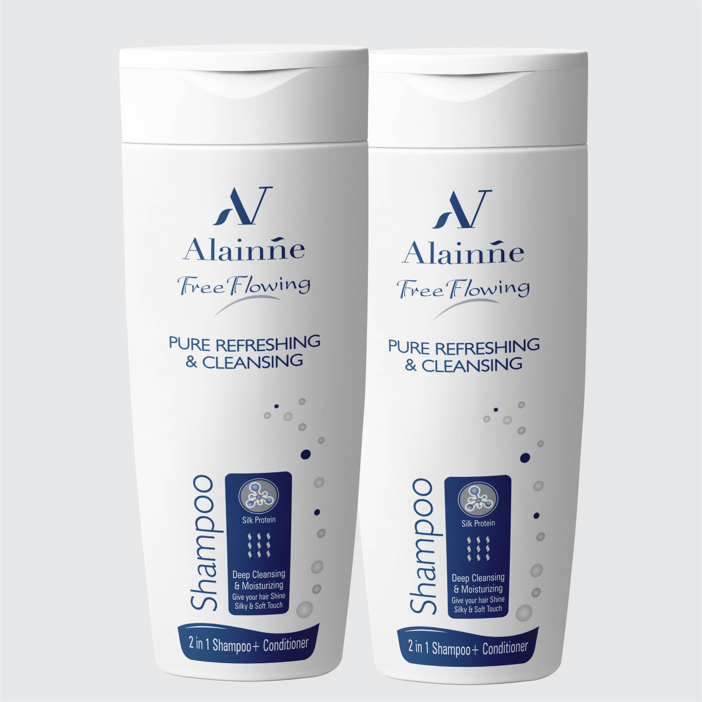 Free Flowing Pure Refreshing & Cleansing Shampoo (Pack Of 2) (700 ml)