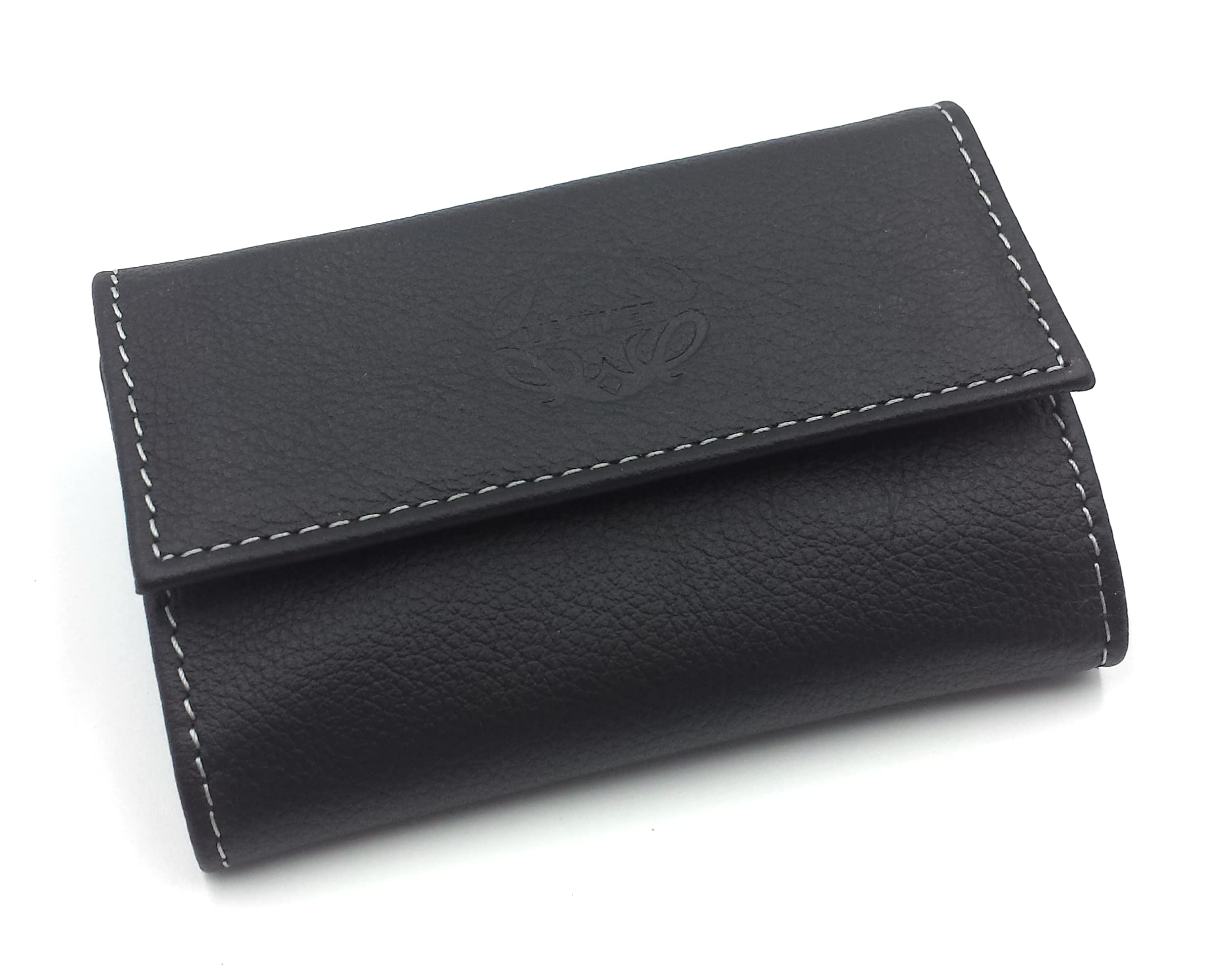 FJR franartPiel franartPiel - Portallaves de cuero, organizador de 8 llaves refuerzo interior piel hecho en Piel Ubrique - Alta Calidad (Negro)