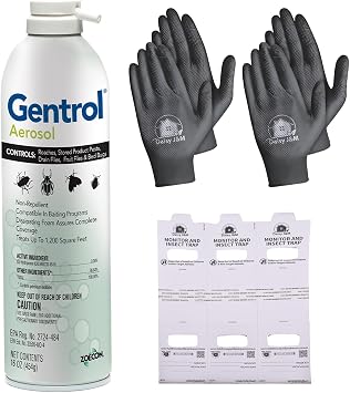 Gentrol Aerosol IGR 16 oz + 2 Pairs of Gloves and 3 Insect Monitors