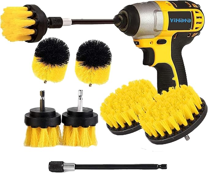 YIHATA 7 Pack Power Scrubber Drill Brush Kit,All Purpose MultiPurpose