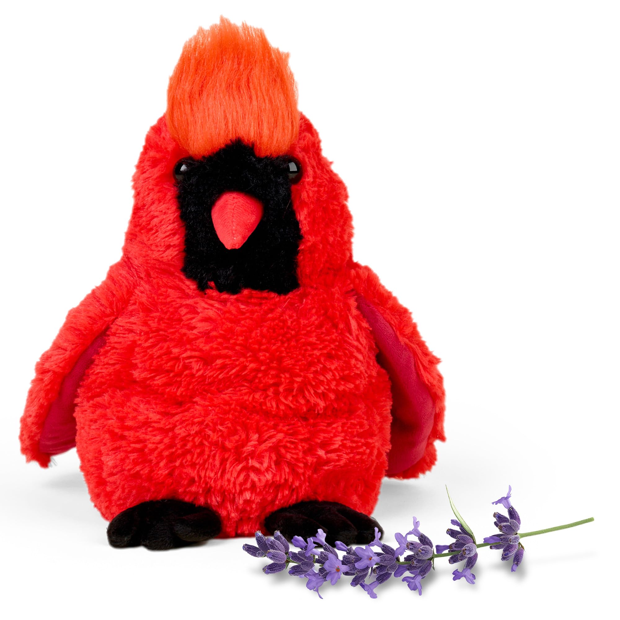 Microwavable & Weighted Stuffed Animals, Red Cardinal - Heated Stuffed Animal Plushie for Warmth & Comfort - Cute Soft Plush Toys for Adults & Children (Boys, Girls, Babies & Toddlers)