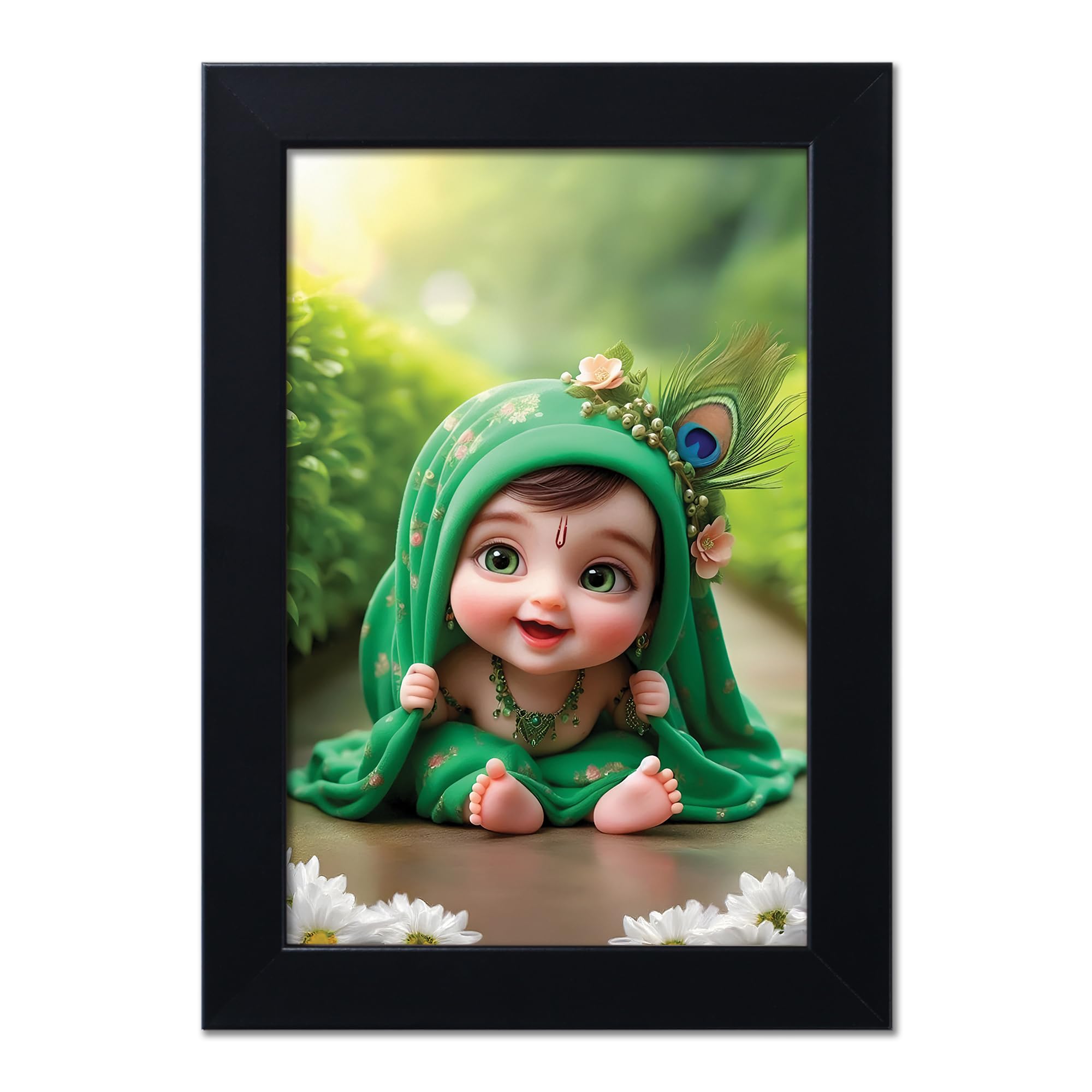 Baby Krishna Photo Frame - Kanha Ji Gift -12