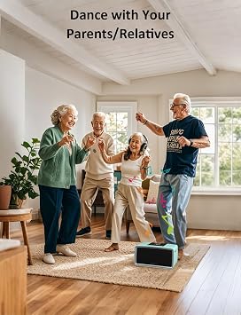 iGuerburn Simple Music Player for Dementia Elderly Seniors Easy MP3 Player as Alzheimers Dementia Visually Impaired Patients Product Gift One-Touch Controls ON/Off Retro Music Box (Cyan)