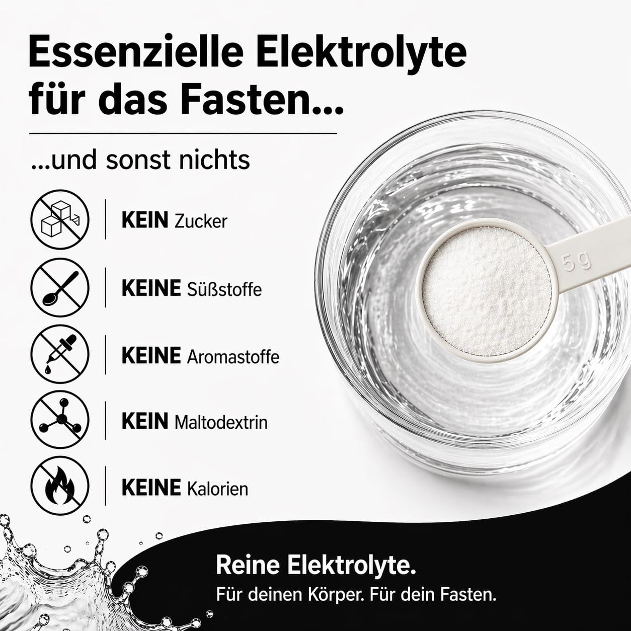 Halley’s Elektrolyte ohne zucker und süßstoff, Elektrolyte pulver 1kg | Elektrolyt Pulver mit Natrium, Kalium & Magnesium (200 Portionen), Elektrolyte ohne Zucker, Süßstoffe & Aromen - für Fasten.