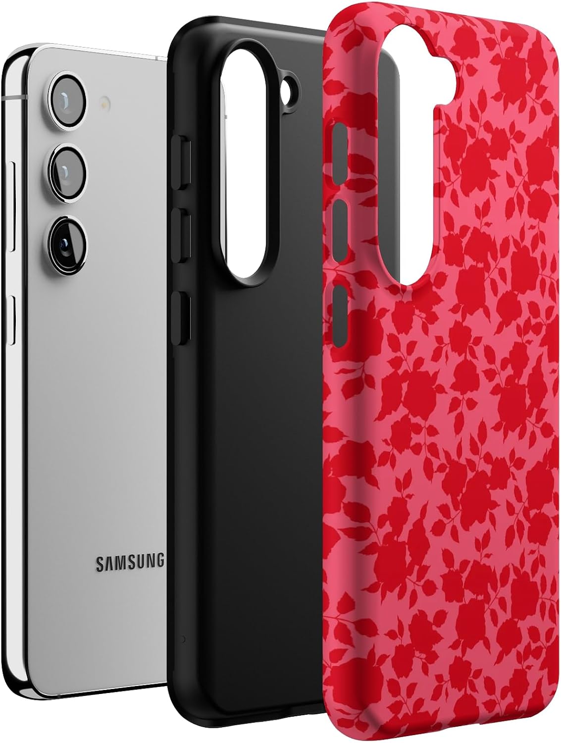 Casely Galaxy S23 Case | Rose Garden | Red Aesthetic | Essential Slim Dual-Layer Protective Design