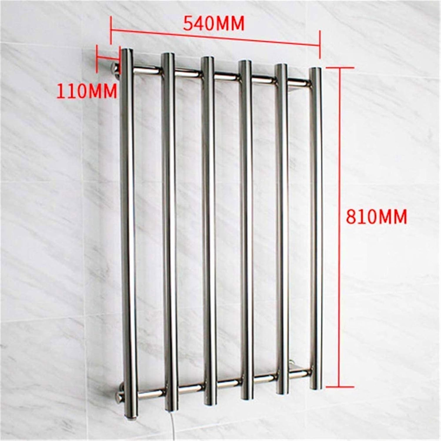 Towel Warmer,Wall Mounted Hot Towel Warmer Heated Drying Rack Straight Bars Electric Heated Drying Racks for Bathroom 88W,Bath Towel Dryer