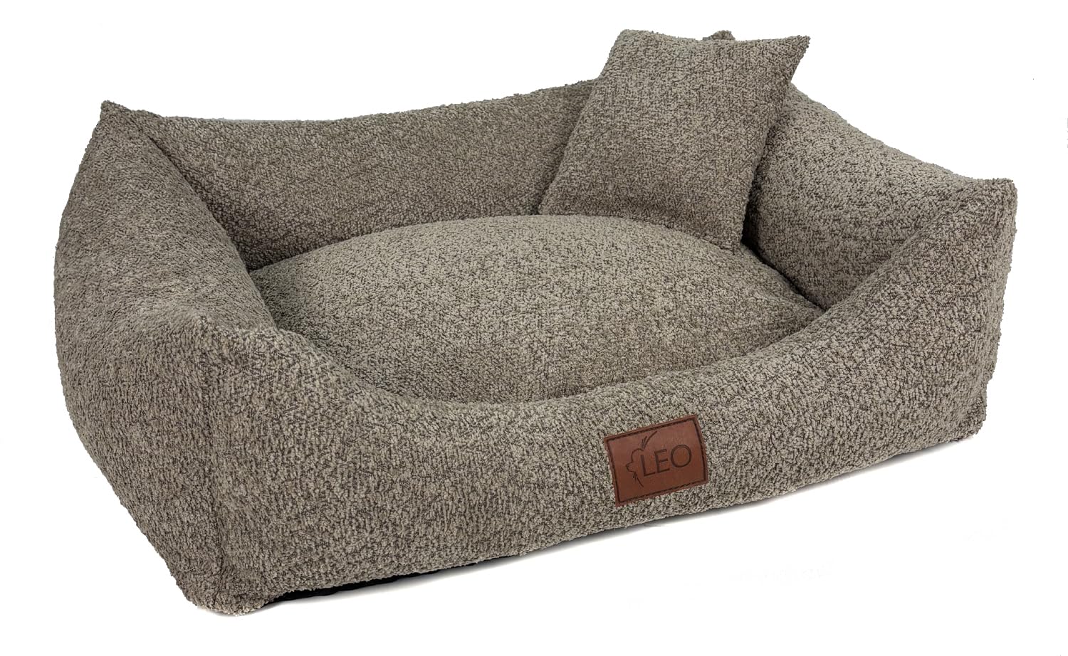 Divano Boucle cuccia per cani cuscino per cani divano per cani. Rivestimento sfoderabile e lavabile. (Antilope, M 80x60)