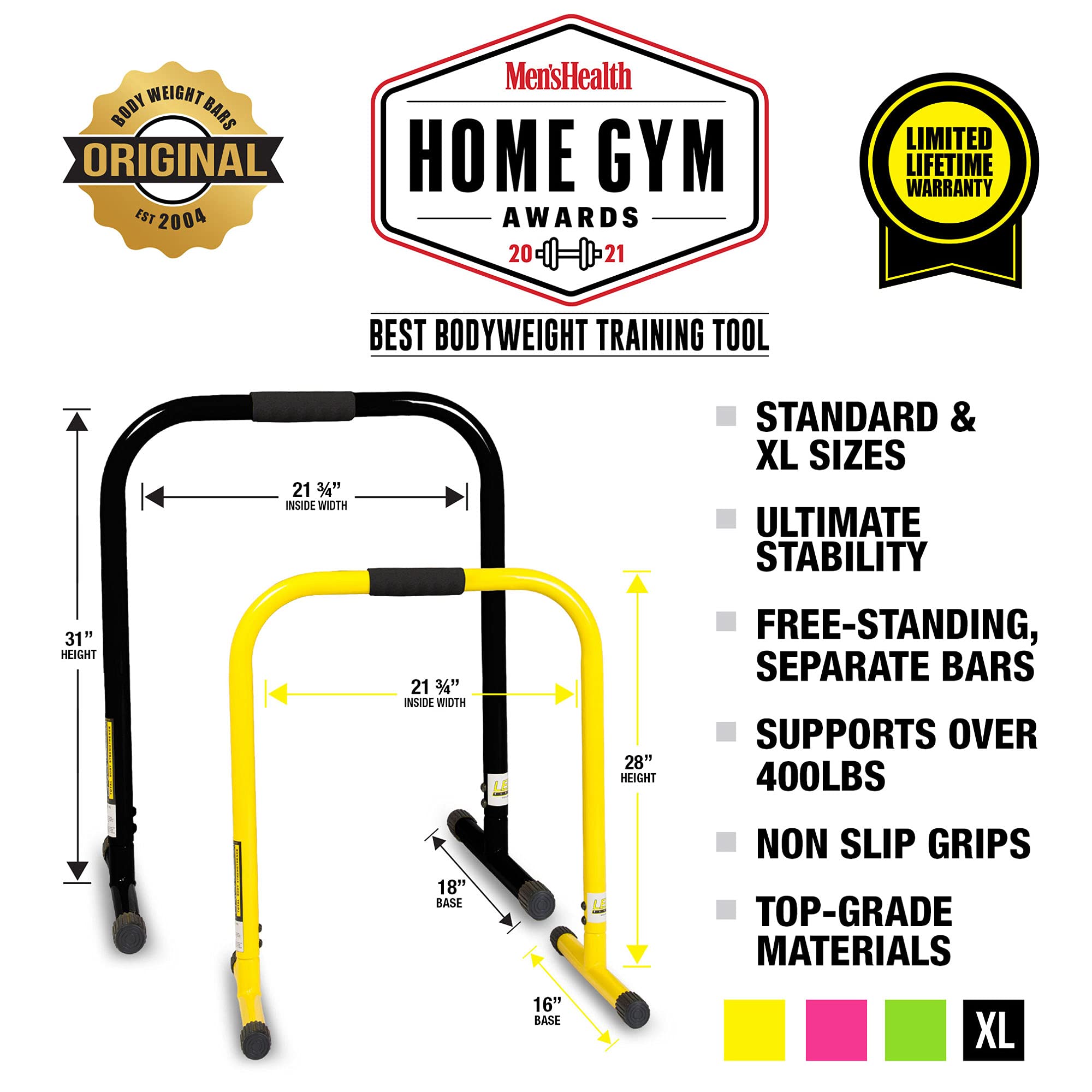 Lebert Fitness Dip Bar Stand Original Equalizer Total Body