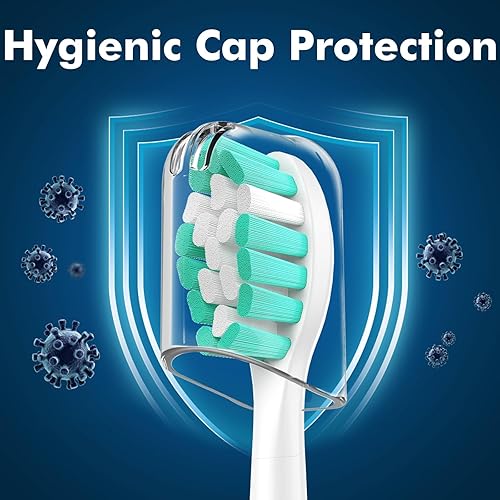 Miniatura 6 de Cabezales de repuesto para cepillos de dientes compatibles con Philips Sonicare Protectiveclean G2 C1 C2 4100 5100 6100 9024 6250, blanco, 10