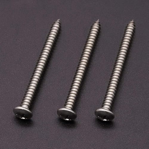 Miniatura 3 de #14 x 1-12" (paquete de 30) Tornillos de madera Phillips de acero inoxidable, acero inoxidable 304 (18-8), tornillos de chapa de cabeza plana