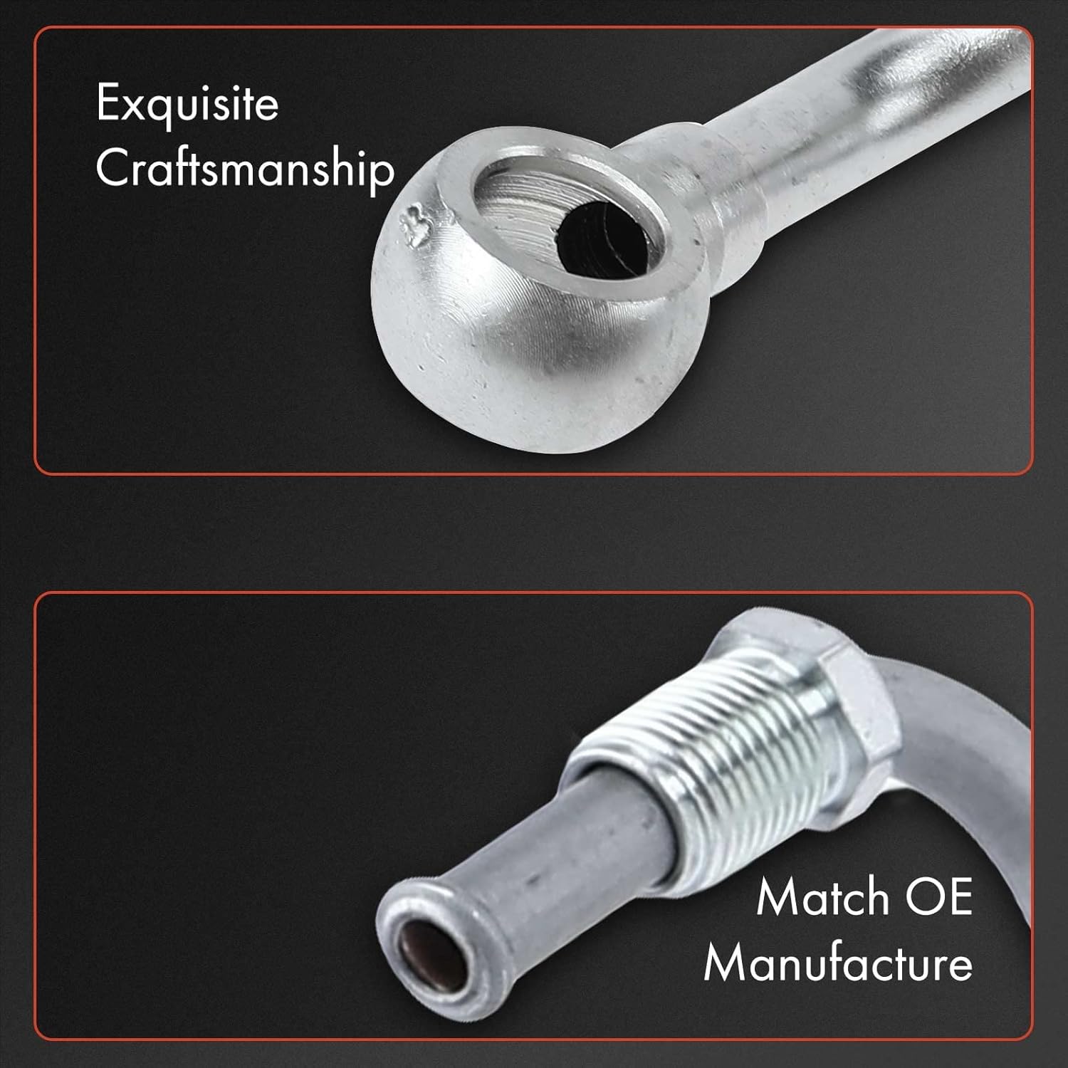 A-Premium Power Steering Pressure Hose Line Assembly Compatible with BMW E60 Series 530i 2006-2007 3.0L, 528i 2008-2010 3.0L, 528i xDrive 2010, 525i 2006-2007, L6 2.5L 3.0L, From Pump (Lower)