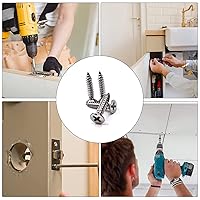 Vista 11 de Tornillos de madera de cabeza plana M4x30mm, tornillos autorroscantes Phillips Drive cabeza avellanada, 50 unidades (M4x30mm)