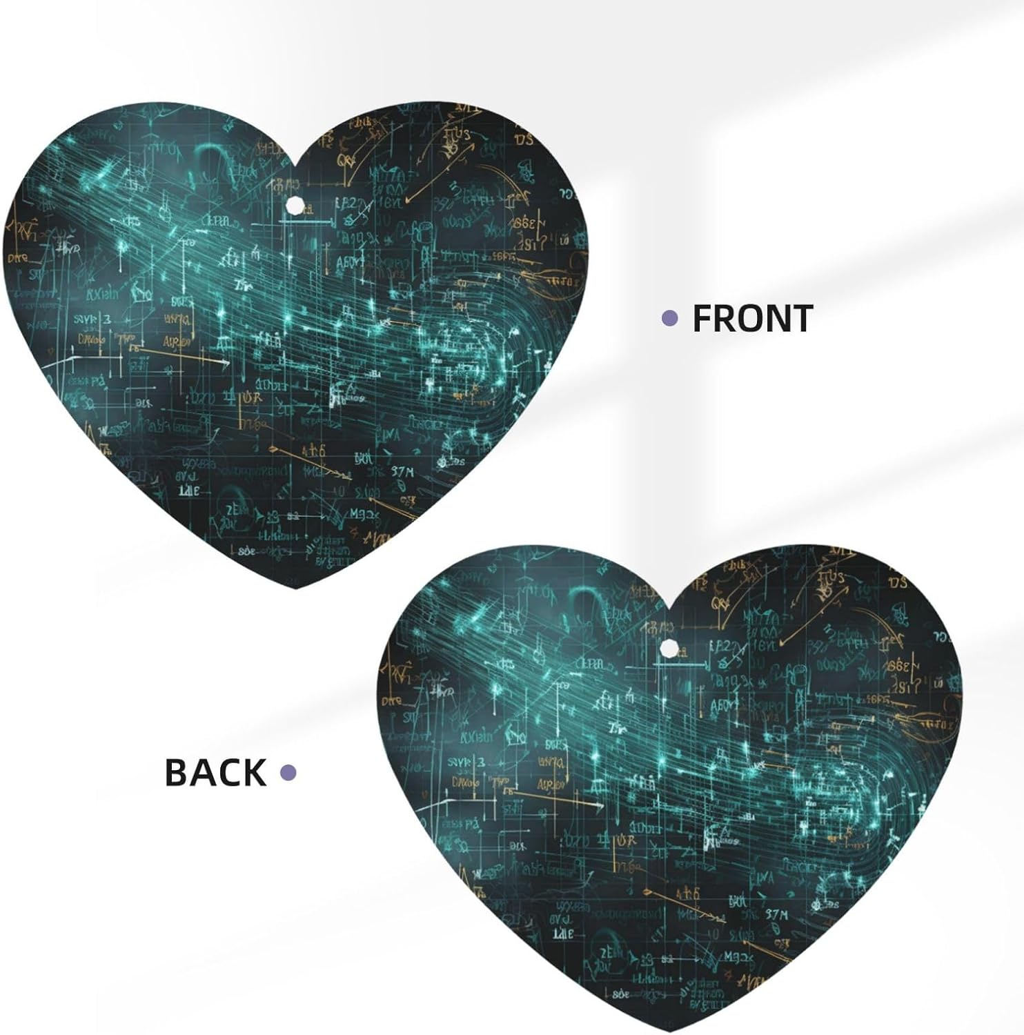 Car Air Freshener 24 PCS Math Formula Hanging Car Air Fresheners Auto Interior Decor Card Freshener Strong Scented Card Lavender Cars Scents for Office Bedroom Close Drawer Heart Shape