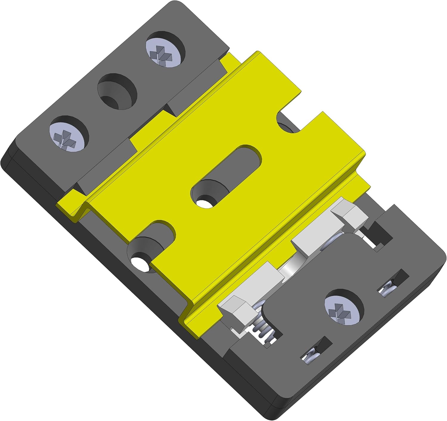 GAURANG 10Pcs DIN Rail Mounting Brackets 48mm Width, Universal Mounting Supports Nylon Industrial Electrical Clamps for Circuit Breakers Switches Solid State Relays, Black DRB48-1-10 Fixed Holes