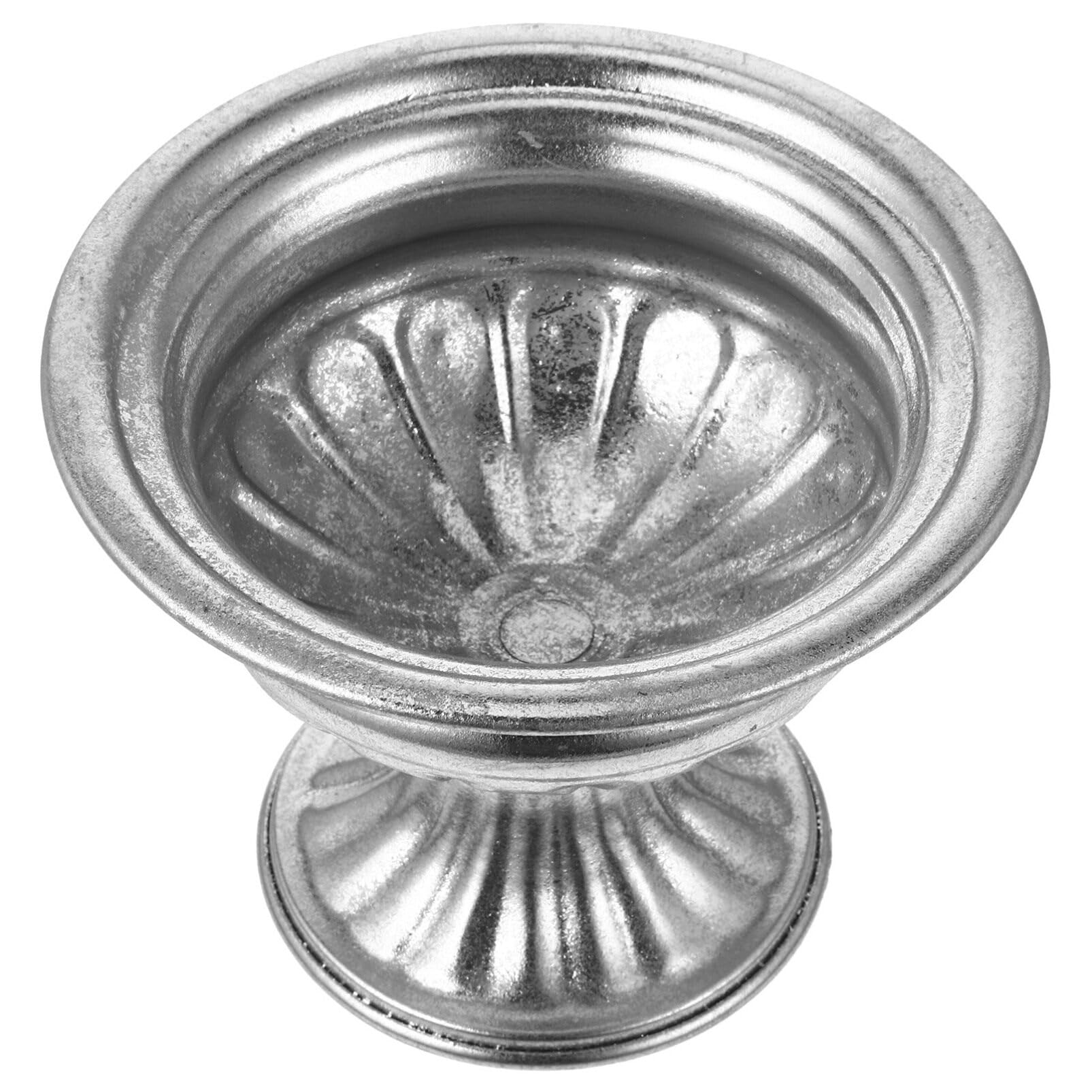 Happyyami Metal Wedding Trumpet Vase Stand Silver Urn Vase Troman Planter Pot Tabletop Wedding Centerpieces Pot Easter Party Decoration - Image 2