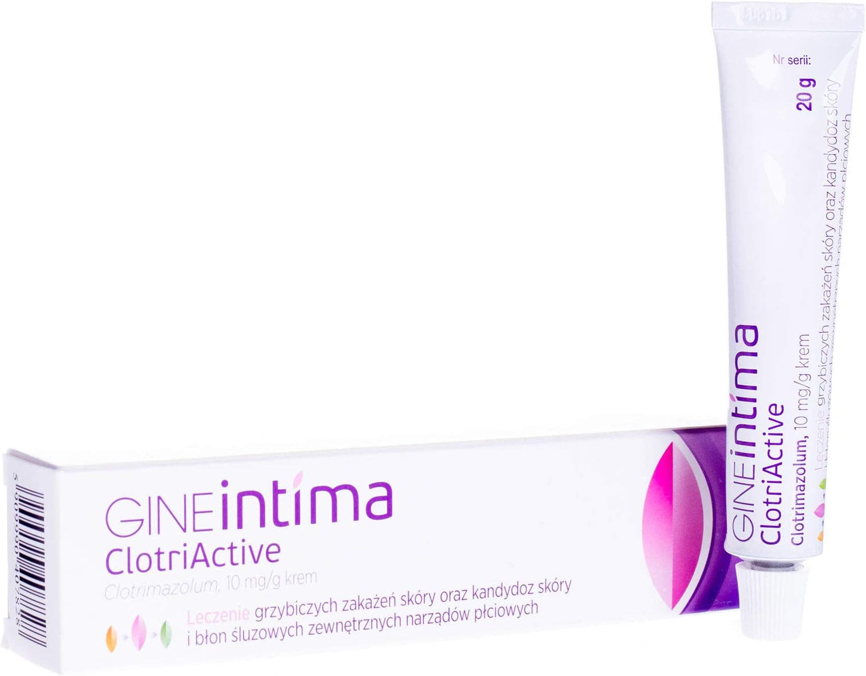 GINEintima ClotriActive 20g / 0.7oz, Cream to Treat fungal Skin infections