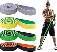 Vista 17 de Pull Up Bands, Resistance Bands, Pull Up Assistance Bands Set for Men & Women, Exercise Workout Bands for Working Out, Body Stretching, Physical Rojo