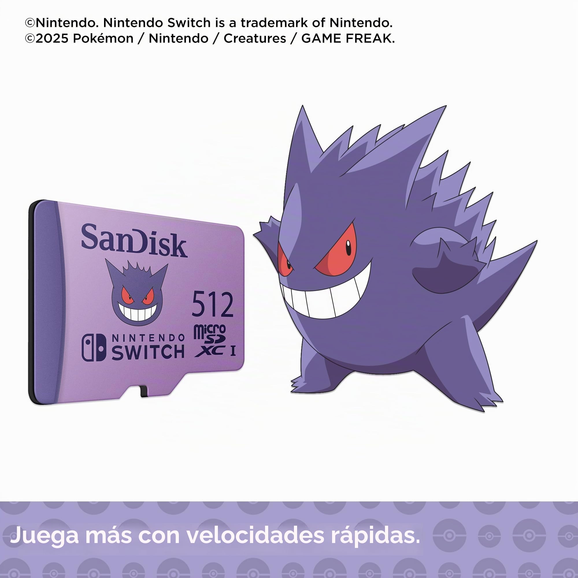 Carte mémoire micro SD Sandisk Nintendo Switch System Pokemon 512Go