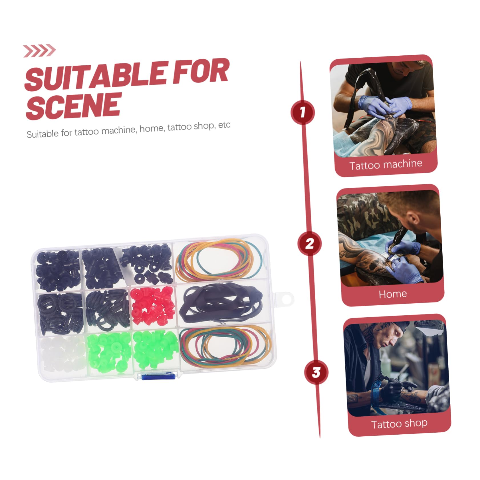 minkissy 810stücke Pin Cushion Mit Anti-vibrationsschürze Teiliges Gummiband-kit Zufälliger Farbe Für -künstler Und -projekte Stabilisiert Und Verhindert Vibrationen