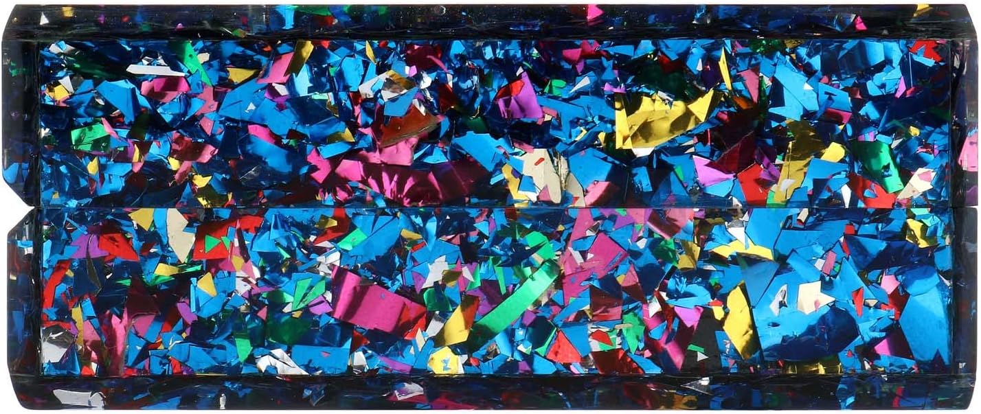 Gets Acrylic Purses and Handbags for Women Multicolor Perspex Geometric Patterns Box Clutch Banquet Evening Crossbody Handbag - Image 9