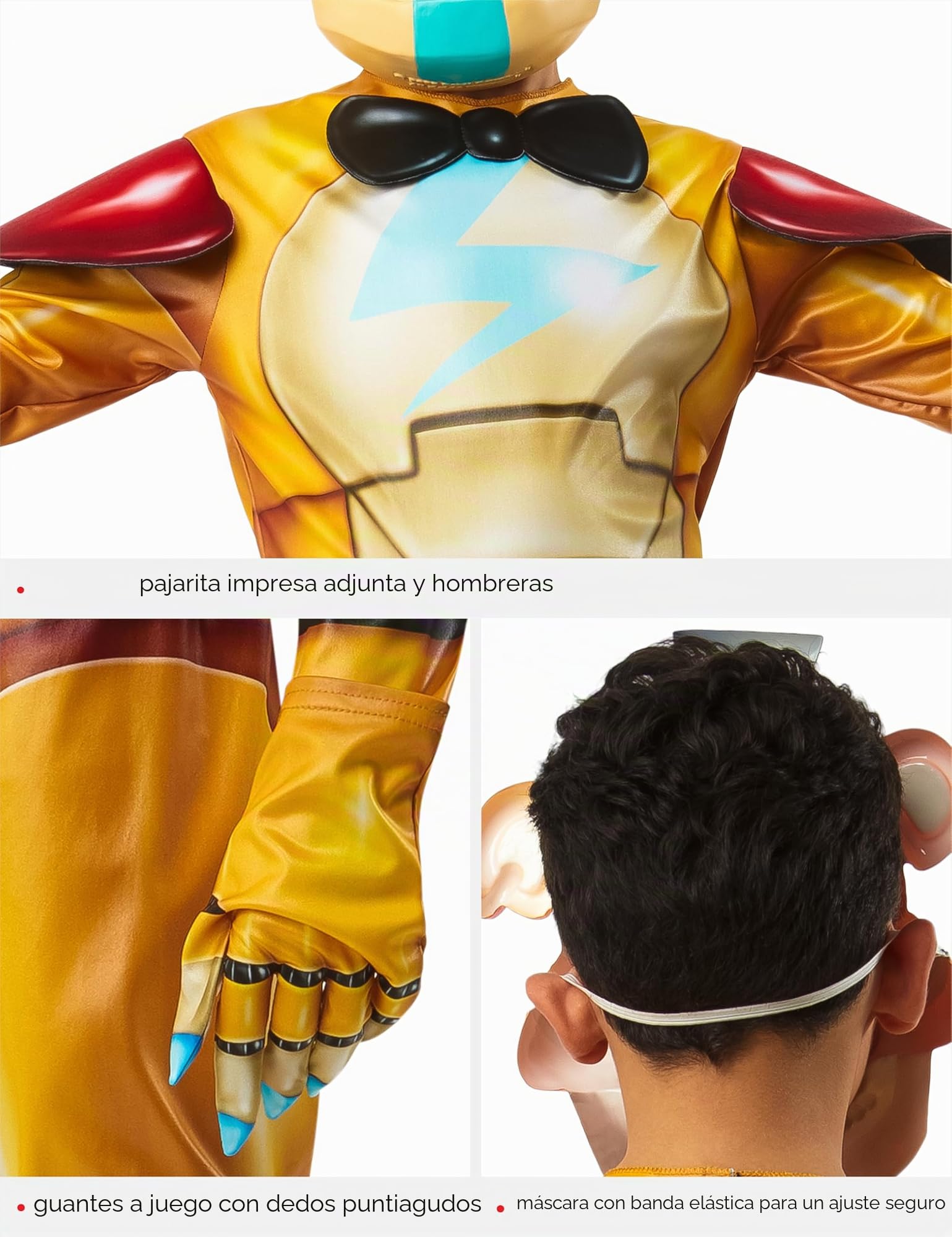 Rubies Disfraz Glamrock para niños y niñas, Mono con guantes y máscara, Oficial Five Nights at Freddy's para Halloween, Navidad, Cumpleaños y Fiestas