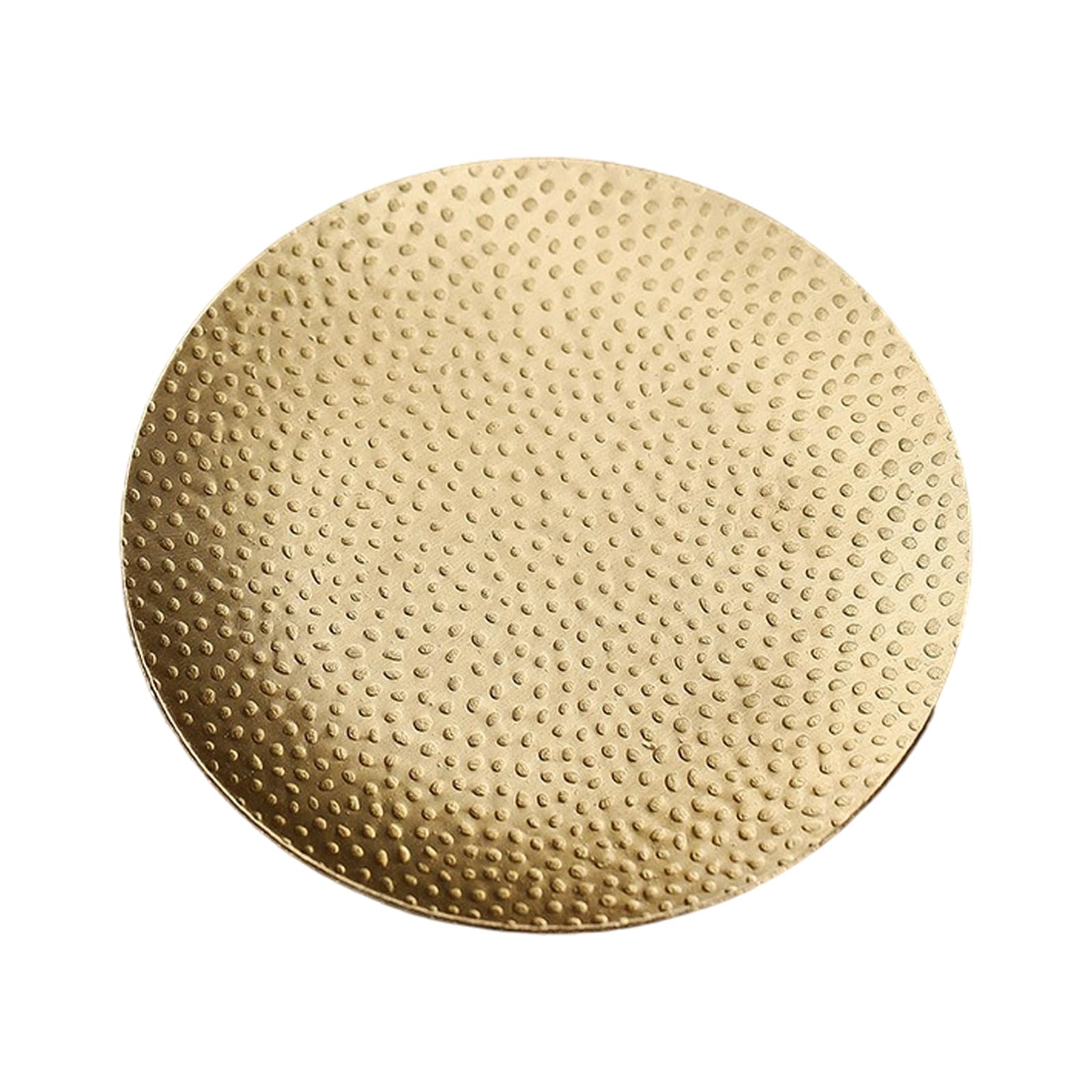Tsophreniq Metal Cup Mats Drink Delicate Coasters Brass Texture Nonslip Coasters Suitable for Dining and Coffee Tables Cup