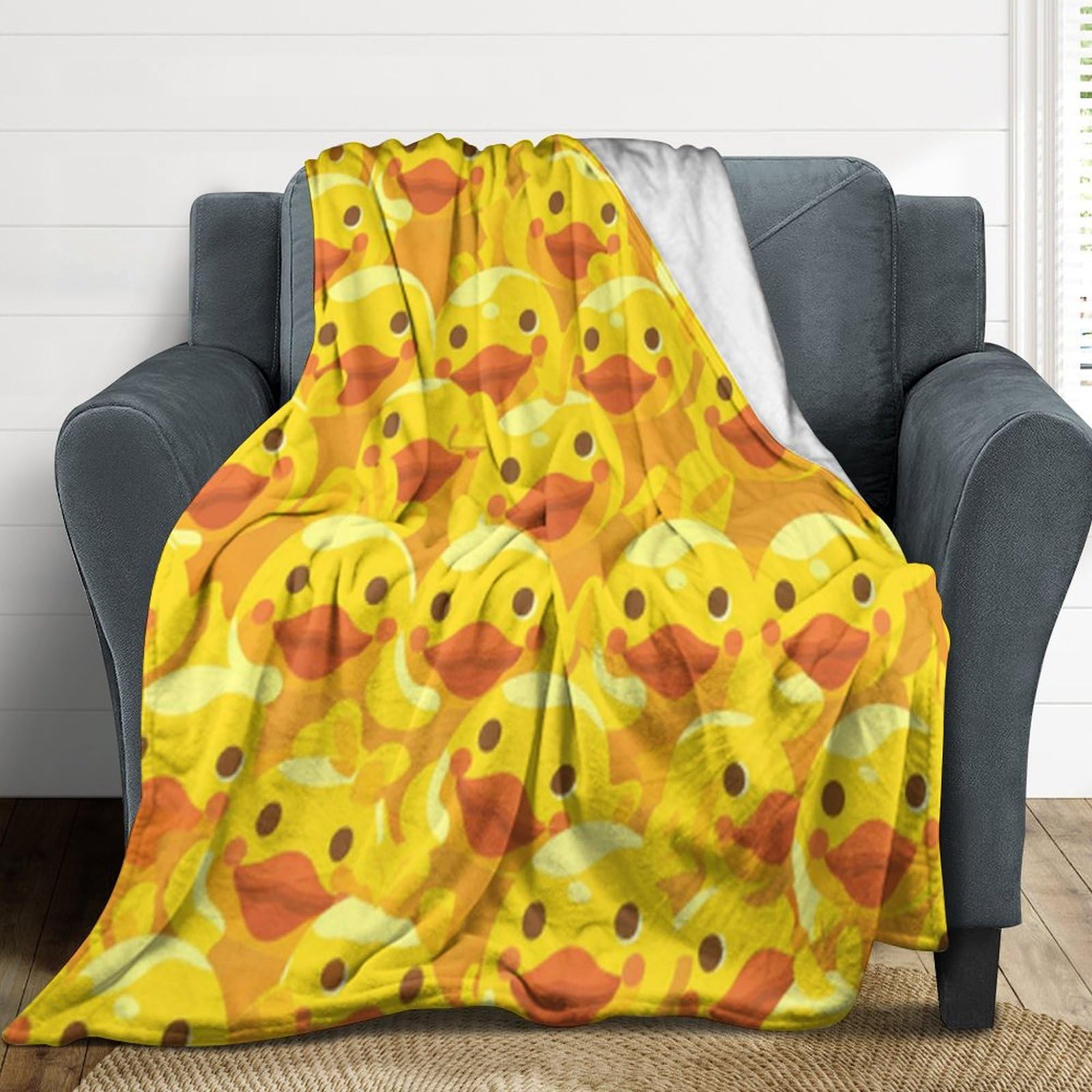 Couverture canard en flanelle douce pour canapé et lit