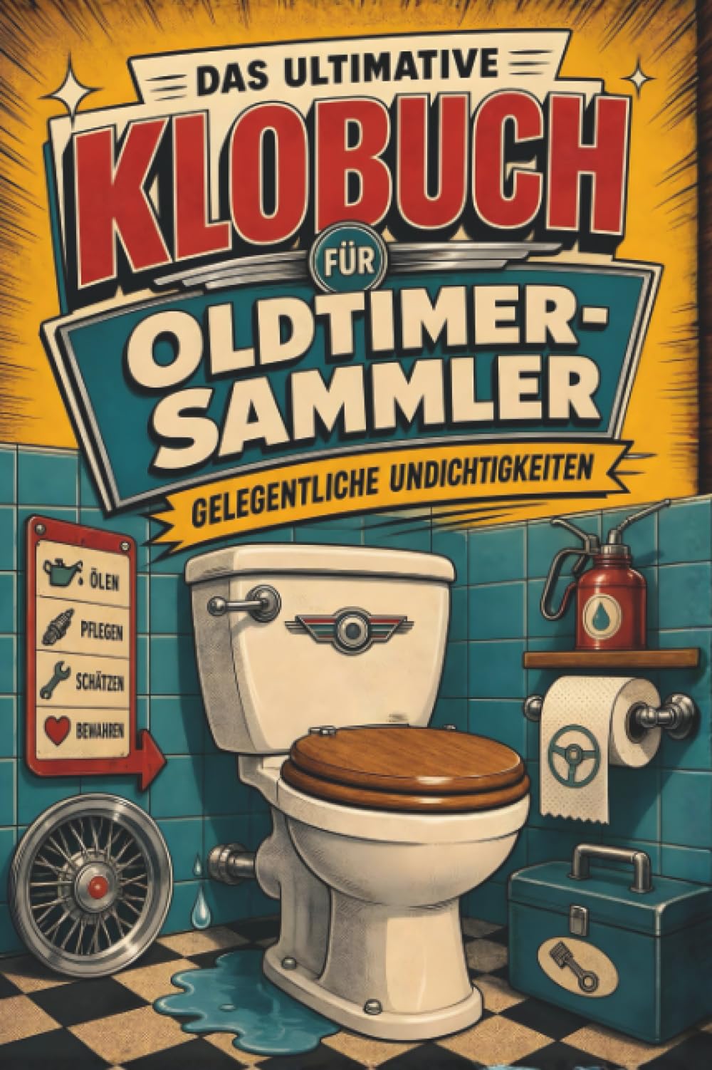 Das ultimative Klobuch für Oldtimer-Sammler: Gelegentliche Undichtigkeiten. Lustiges Geschenk für Oldtimer-Sammler, Classic Cars und VW Käfer