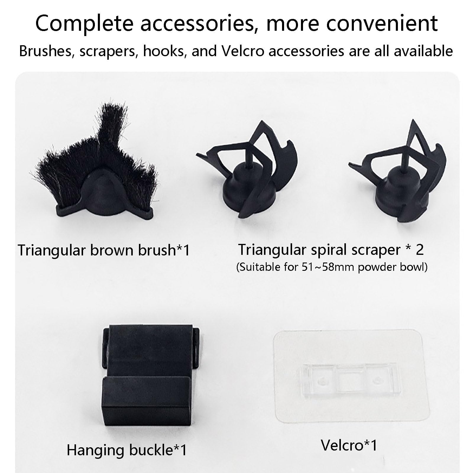 Kit de limpieza de portafiltros de café, máquina automática de limpieza de suelos con raspadores y cepillo, 3 métodos de instalación para uso doméstico